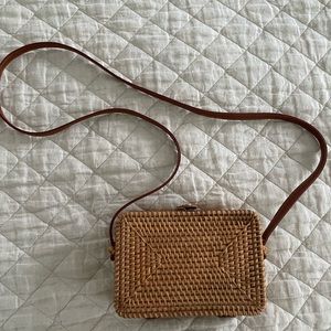 NWOT ASOS Rattan Crossbody Square Bag